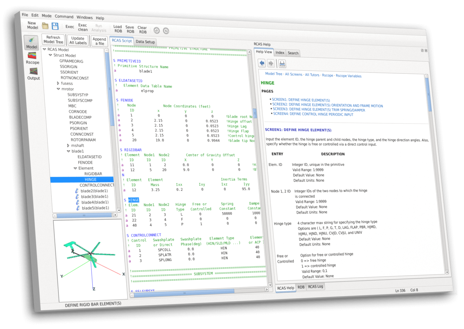 An image showing that GRCAS has help support integrated into the right side of the GRCAS window